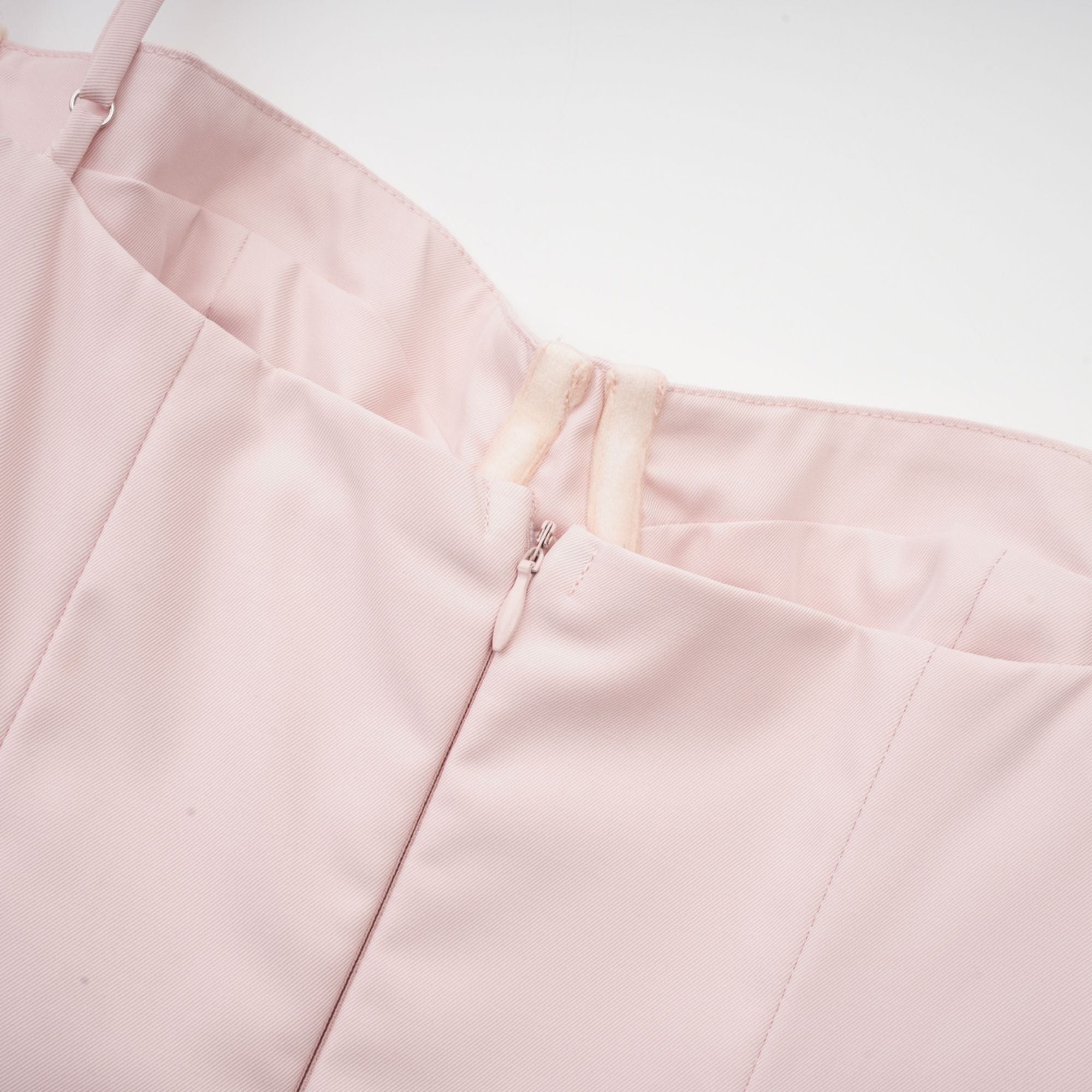 Soleil pembe pileli korse midi elbise