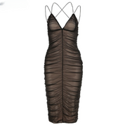 Transparan Allure Midi Elbise