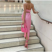 Petite Yapraklı Ayrık Slip Elbise