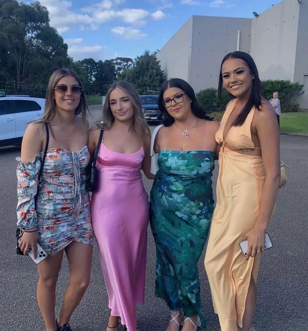 Petite Yapraklı Ayrık Slip Elbise