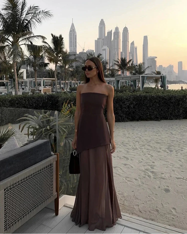 Melina Kurdeleli Straplez Elbise