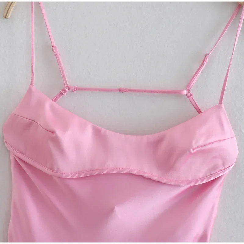 Petite Yapraklı Ayrık Slip Elbise